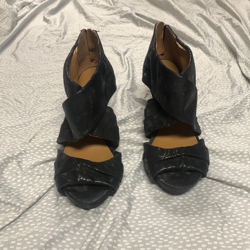 Black Sparkly 2-Inch Heels